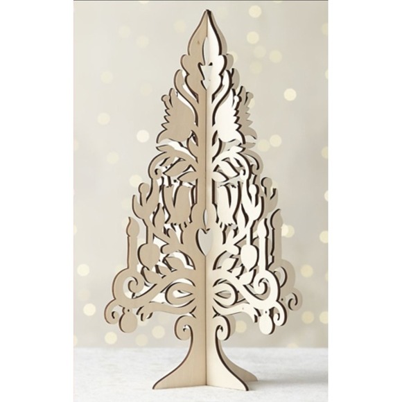 Crate&Barrel Other - Kate Foresters Festive Wood Tree With Birds Crate and Barrel 2015 -NEW